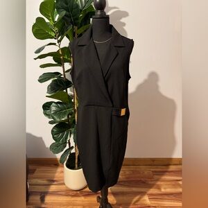 Elegant Black Sleeveless Dress